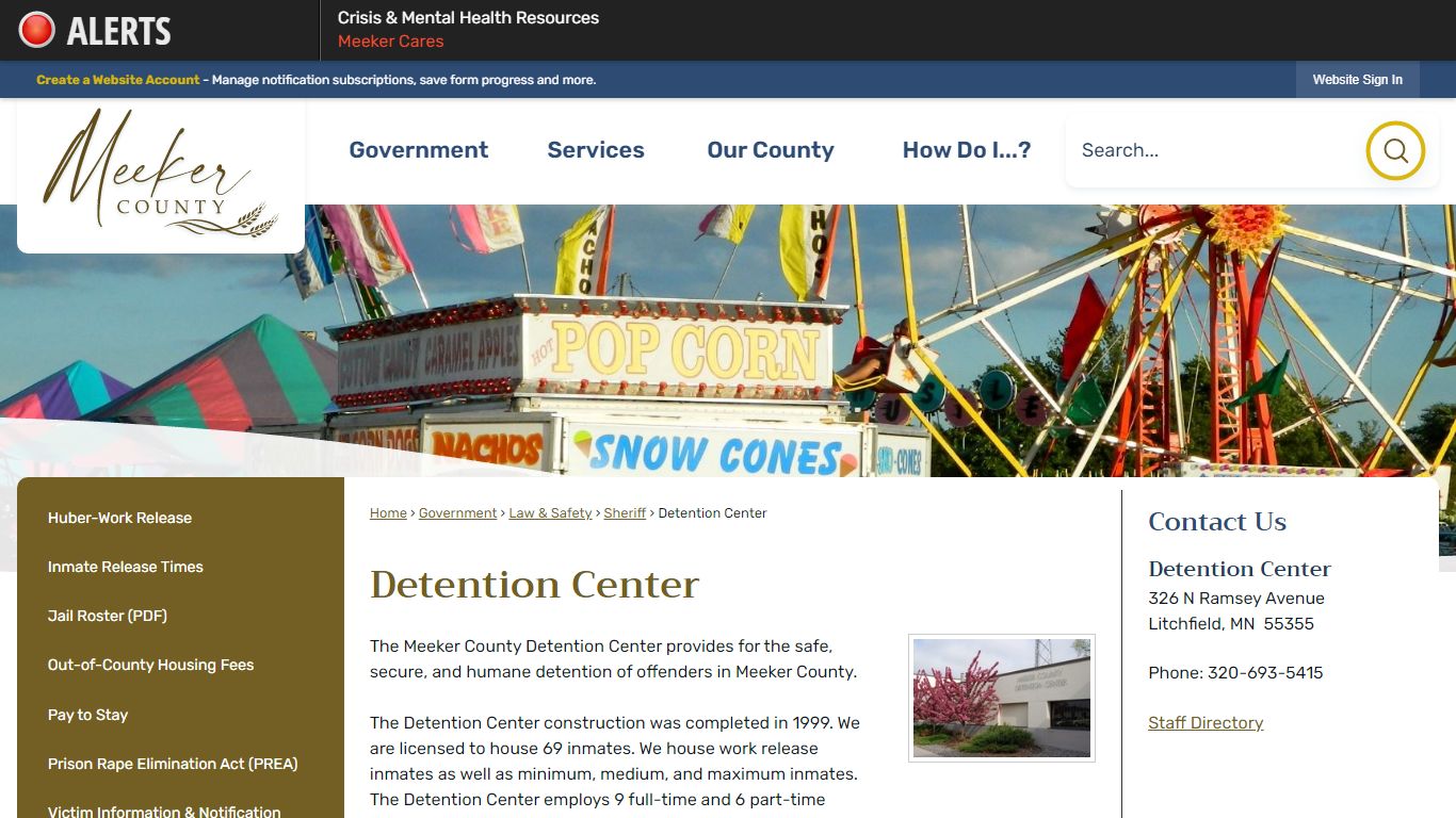 Detention Center | Meeker County, MN - Official Website